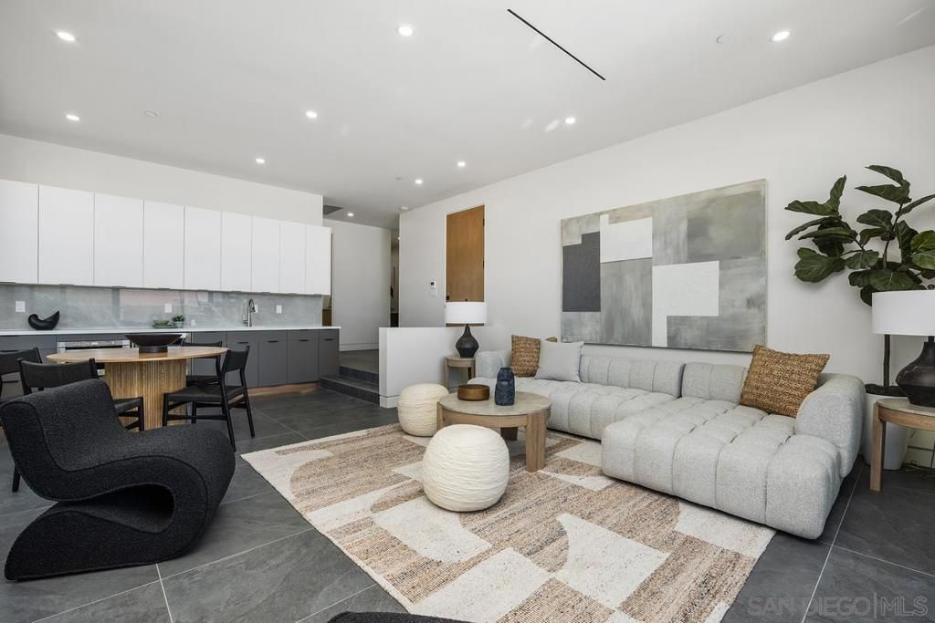 Dining room, Interior, Kitchen, Living room, Recessed Lighting