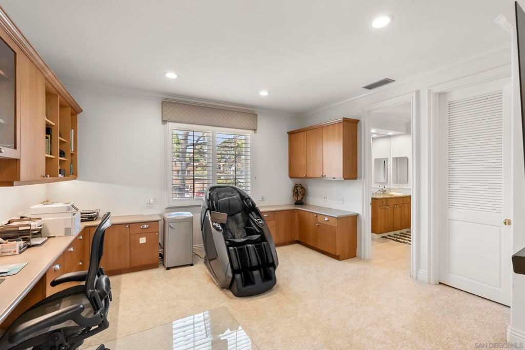 Home Office, Interior, Recessed Lighting