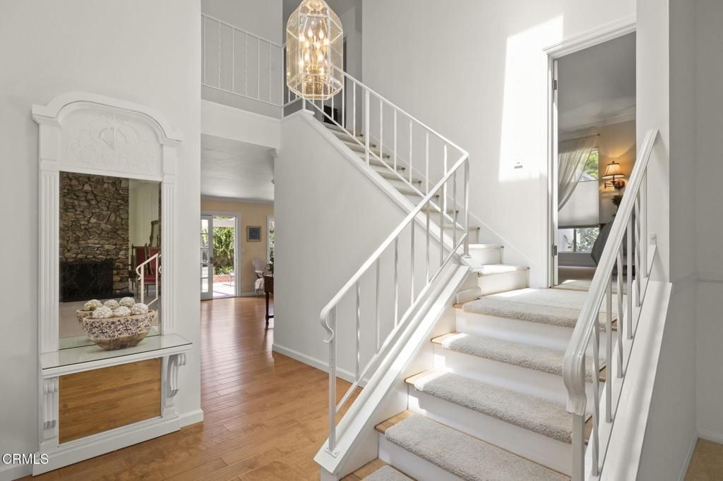 Chandelier, Interior, Stone Walls, Wood Texture Flooring
