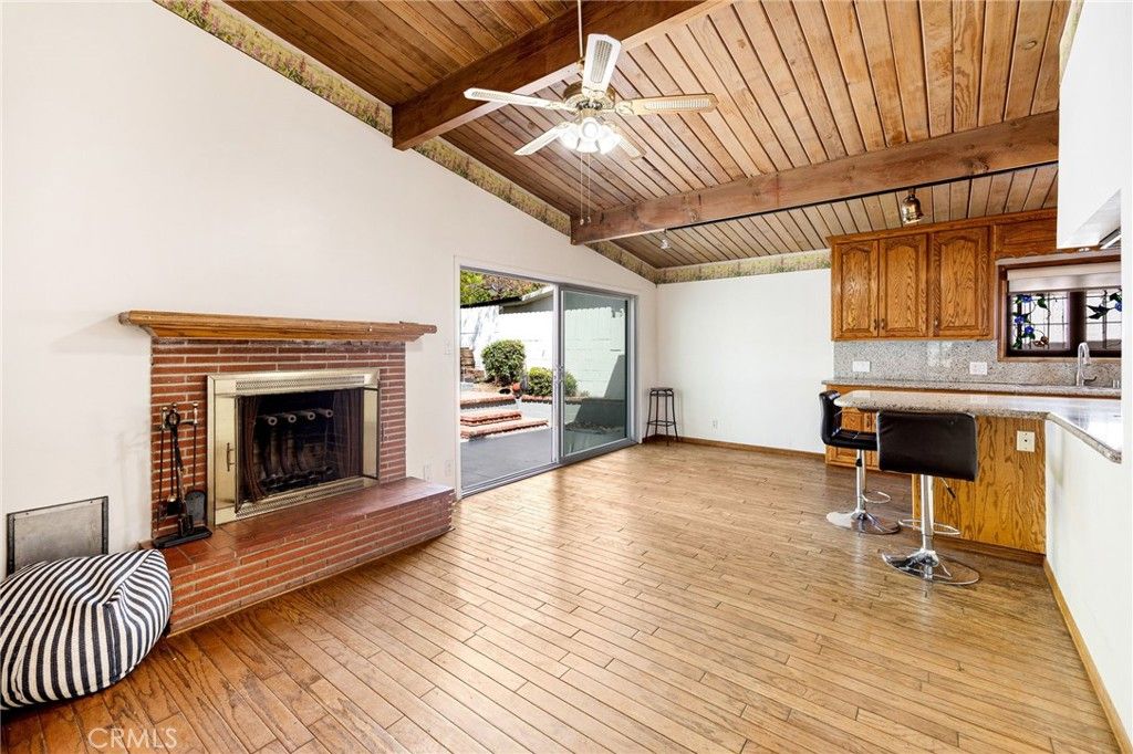 Fireplace, Interior, Kitchen, Wooden Beams, Wooden Ceilings, Wood Texture Flooring