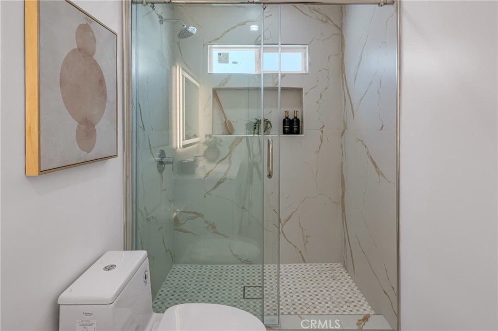 Bathroom, Glass Shower, Interior, Marble Walls