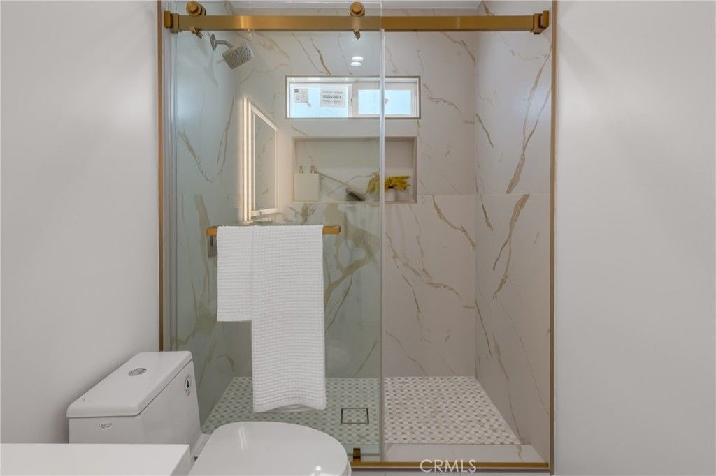 Bathroom, Glass Shower, Interior, Marble Walls