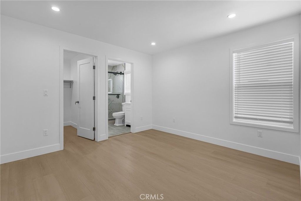 Bathroom, Empty room, Interior, Recessed Lighting, Wood Texture Flooring