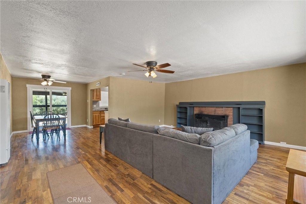 Dining room, Fireplace, Interior, Living room, Wood Texture Flooring