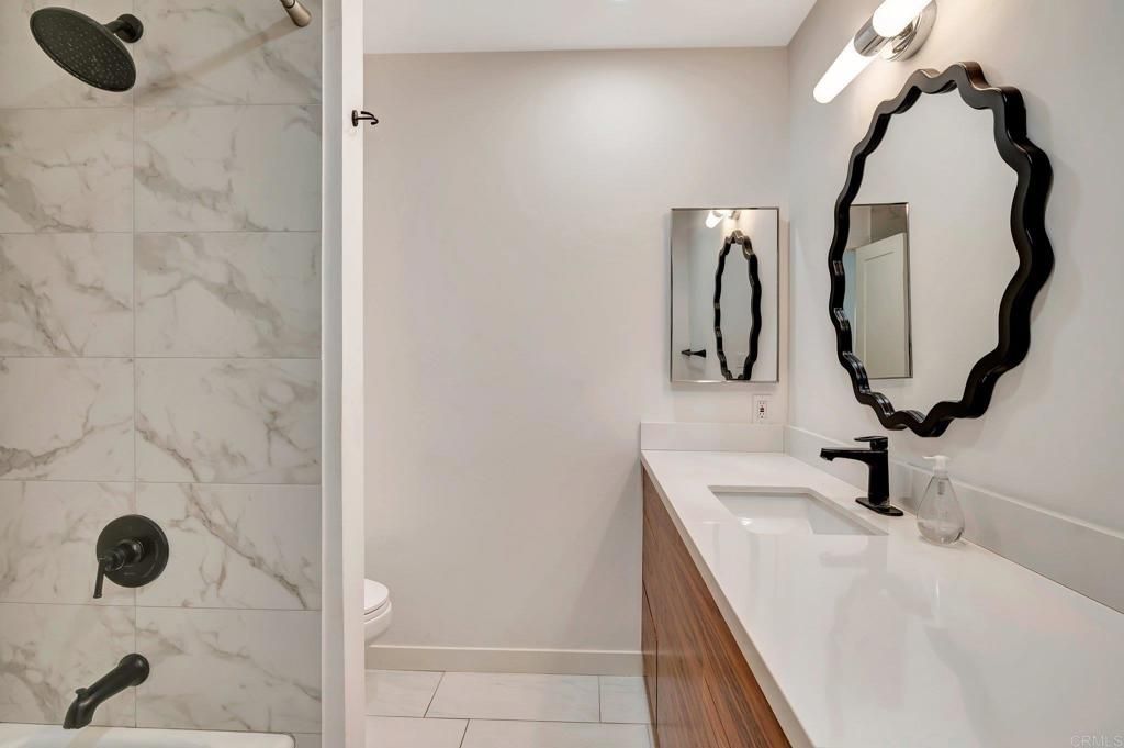 Bathroom, Dual Sink Vanities, Interior, Marble Walls, Recessed Lighting