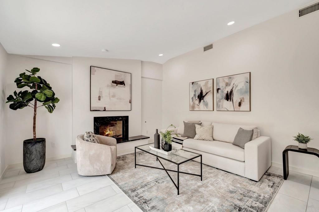 Fireplace, Interior, Living room, Recessed Lighting