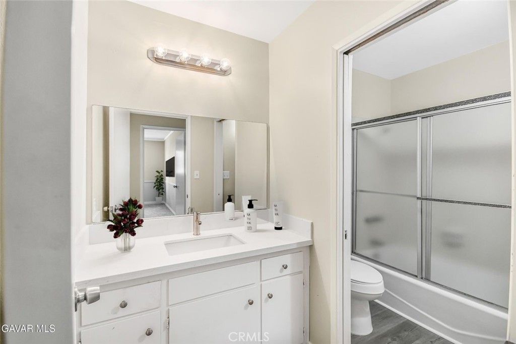 Bathroom, Glass Shower, Interior, Wood Texture Flooring