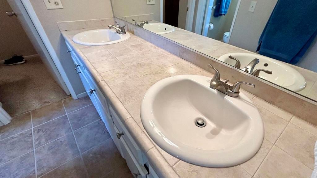 Bathroom, Dual Sink Vanities, Interior, Tile Countertops