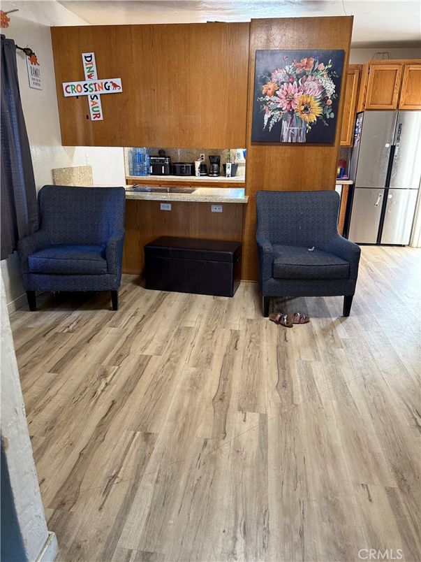 Interior, Kitchen, Wood Texture Flooring, Wooden Walls