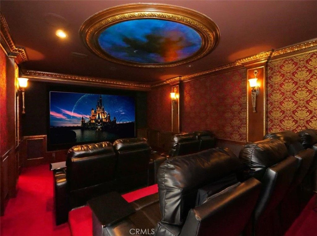 Home Theatre Room, Interior, Projection Screen, Recessed Lighting, Theatre Room