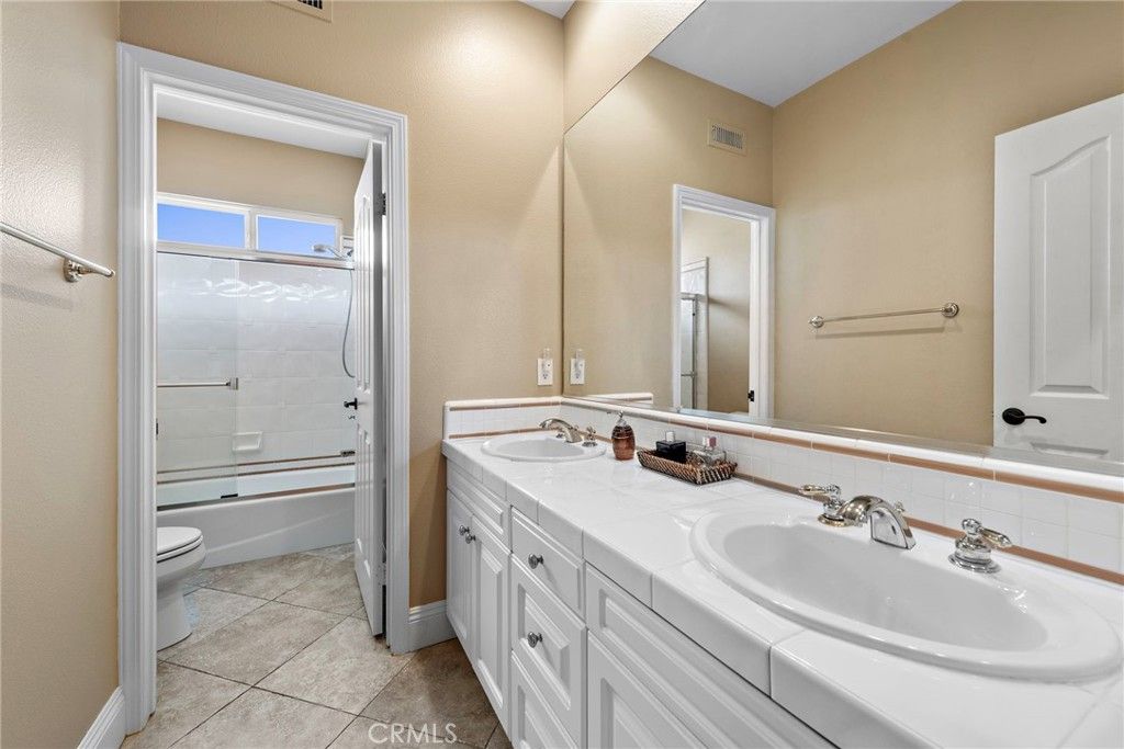 Bathroom, Dual Sink Vanities, Glass Shower, Interior, Tile Countertops