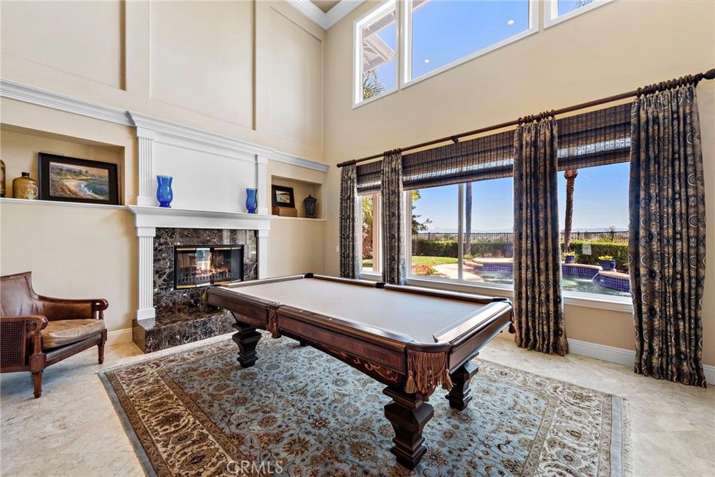 Billiard Table, Fireplace, Game Room, Interior
