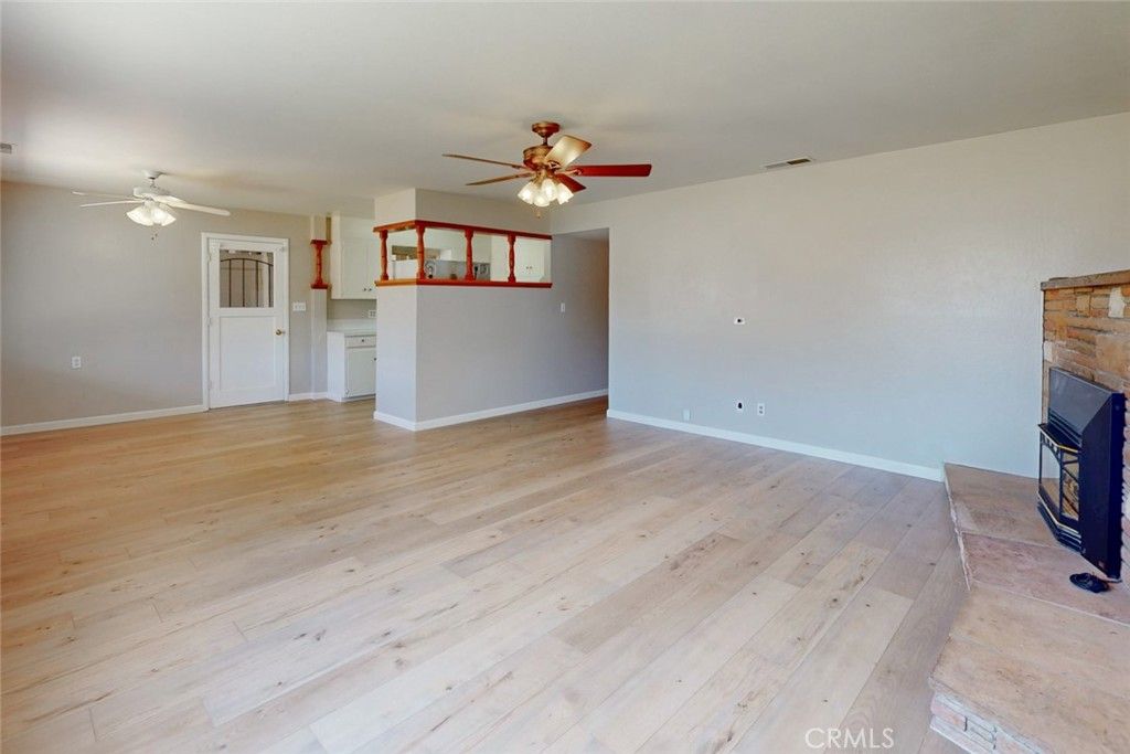 Empty room, Fireplace, Interior, Wood Texture Flooring