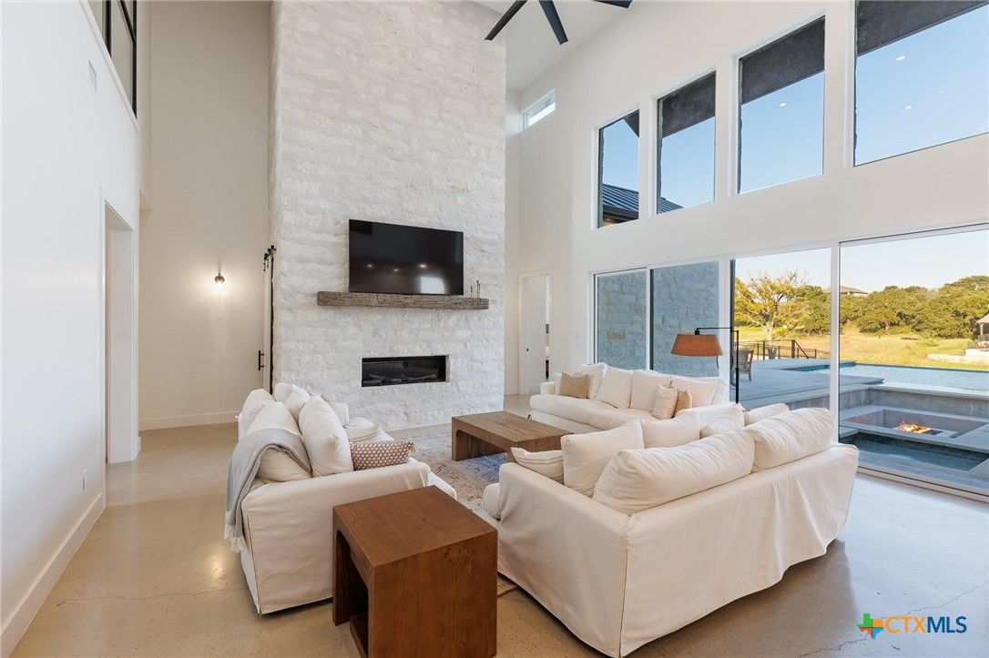 Fireplace, Interior, Living room, Stone Walls
