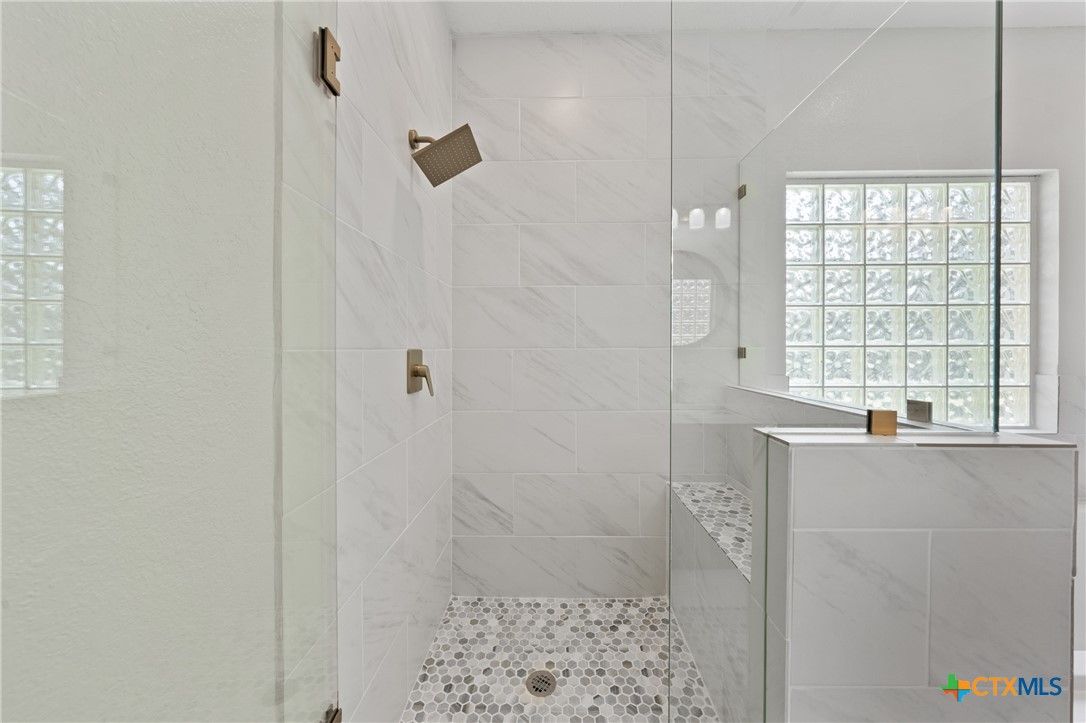 Bathroom, Glass Shower, Interior, Marble Walls