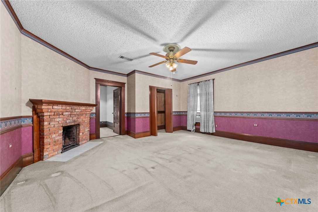 Empty room, Fireplace, Interior