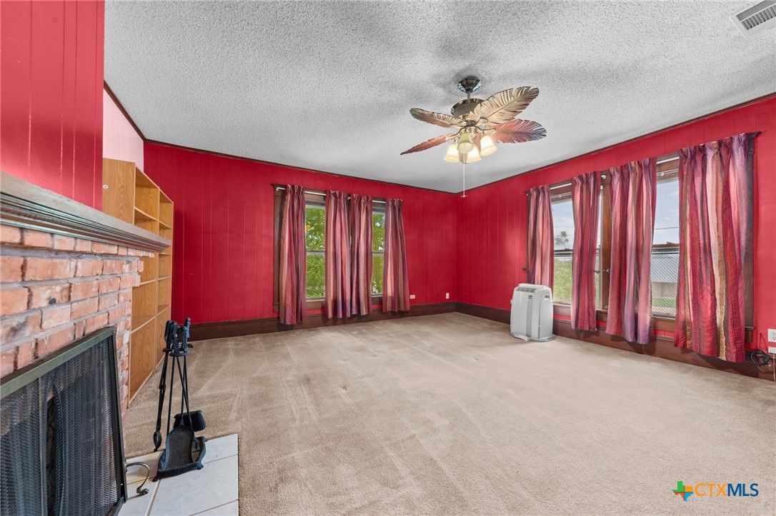 Empty room, Fireplace, Interior, Stone Walls