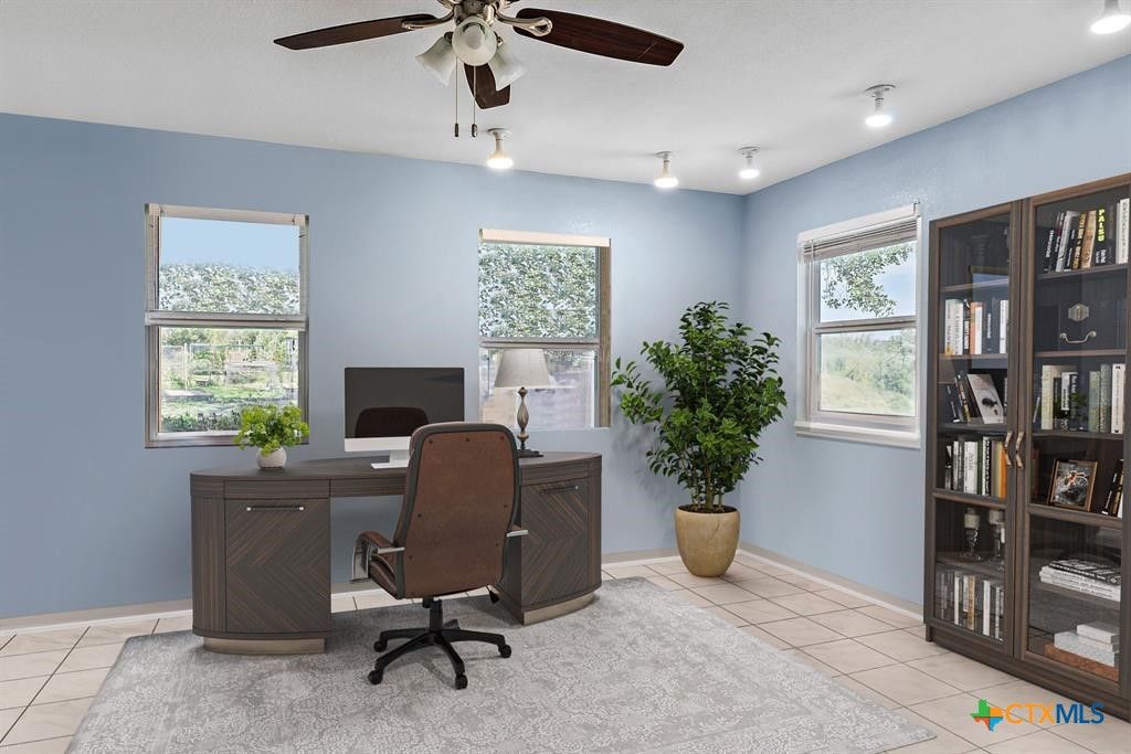 Home Office, Interior, Recessed Lighting