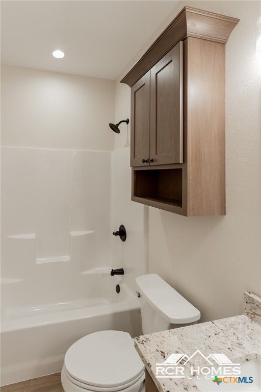 Bathroom, Interior, Recessed Lighting, Wood Texture Flooring