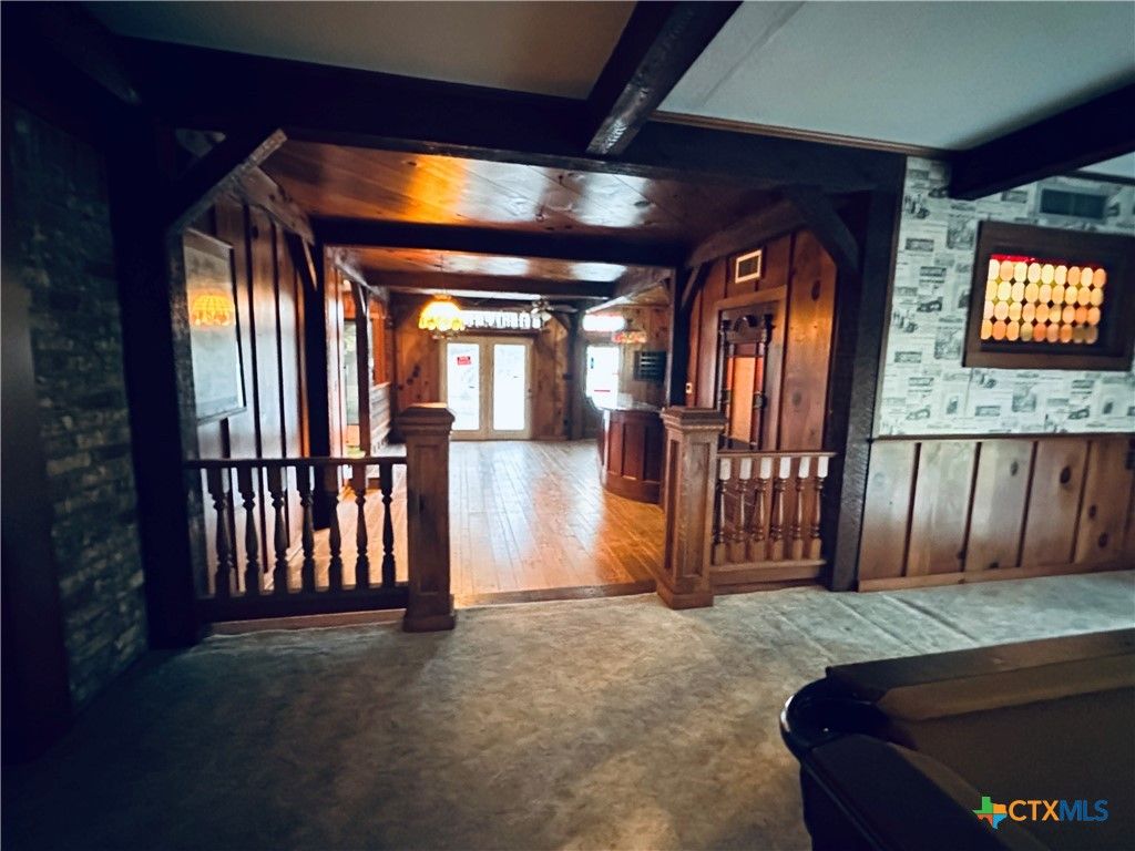 Interior, Stone Walls, Wood Texture Flooring, Wooden Walls