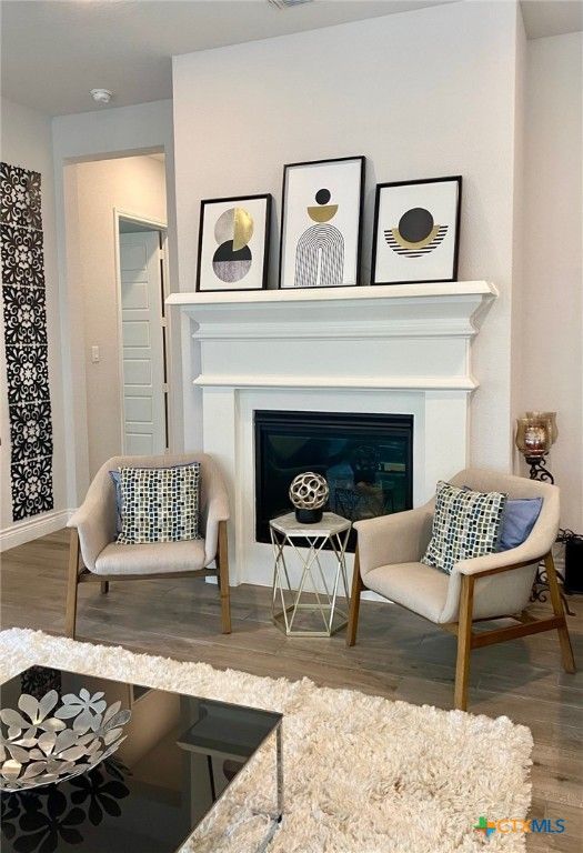 Fireplace, Interior, Wood Texture Flooring