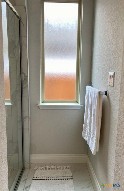Bathroom, Glass Shower, Interior, Marble, Marble Walls