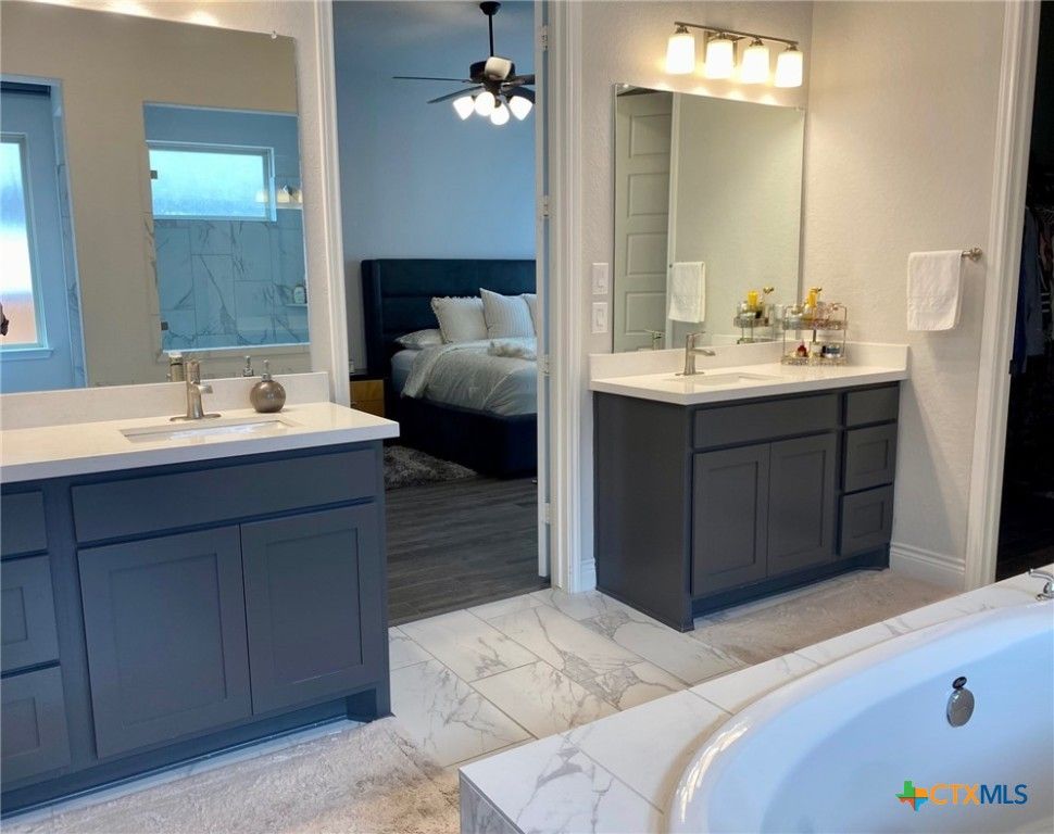 Bathroom, Bedroom, Dual Sink Vanities, Interior, Marble