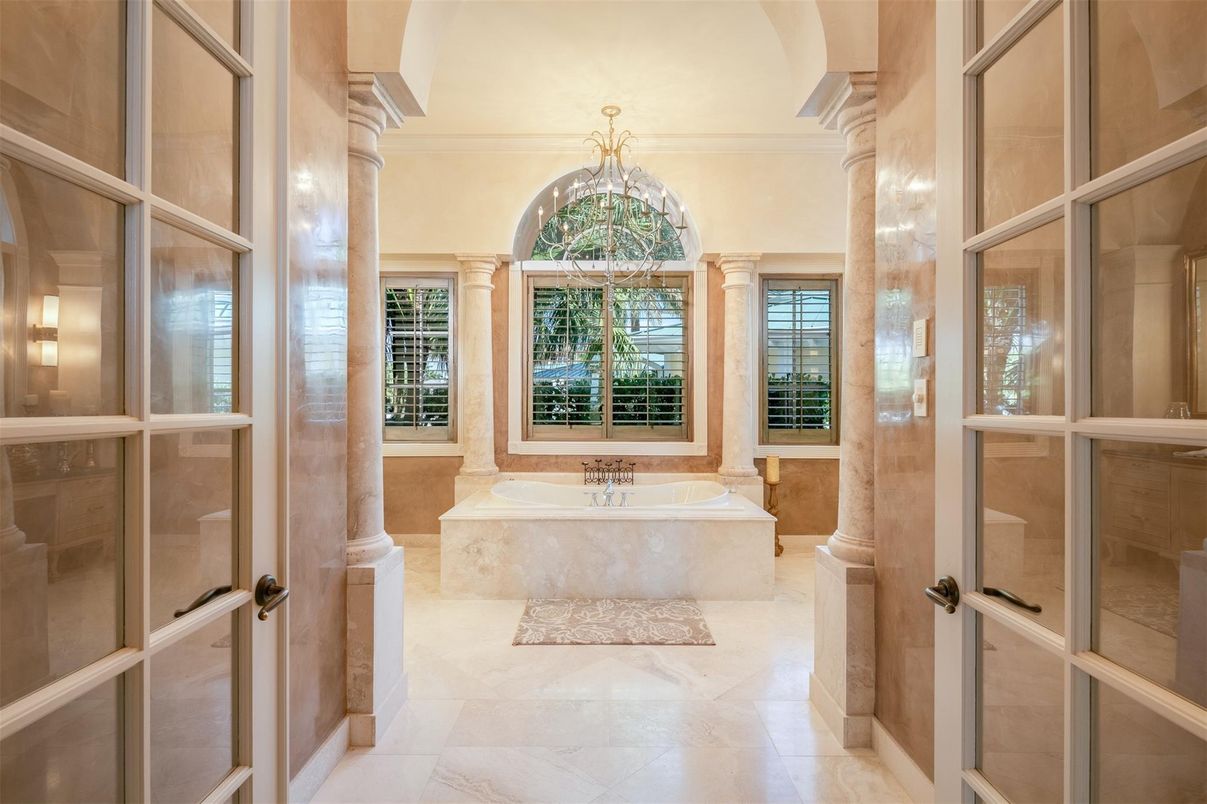 Bathroom, Chandelier, Interior