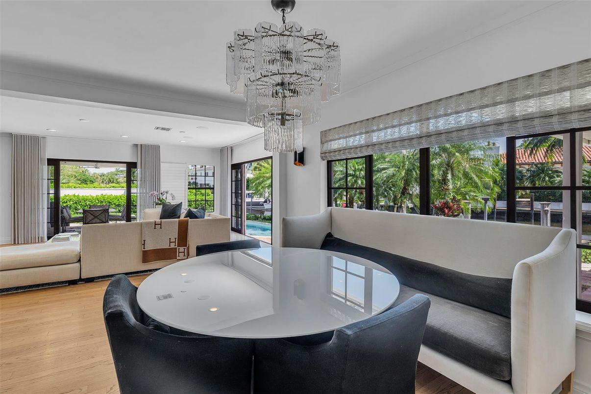 Chandelier, Interior, Living room, Recessed Lighting, Wood Texture Flooring