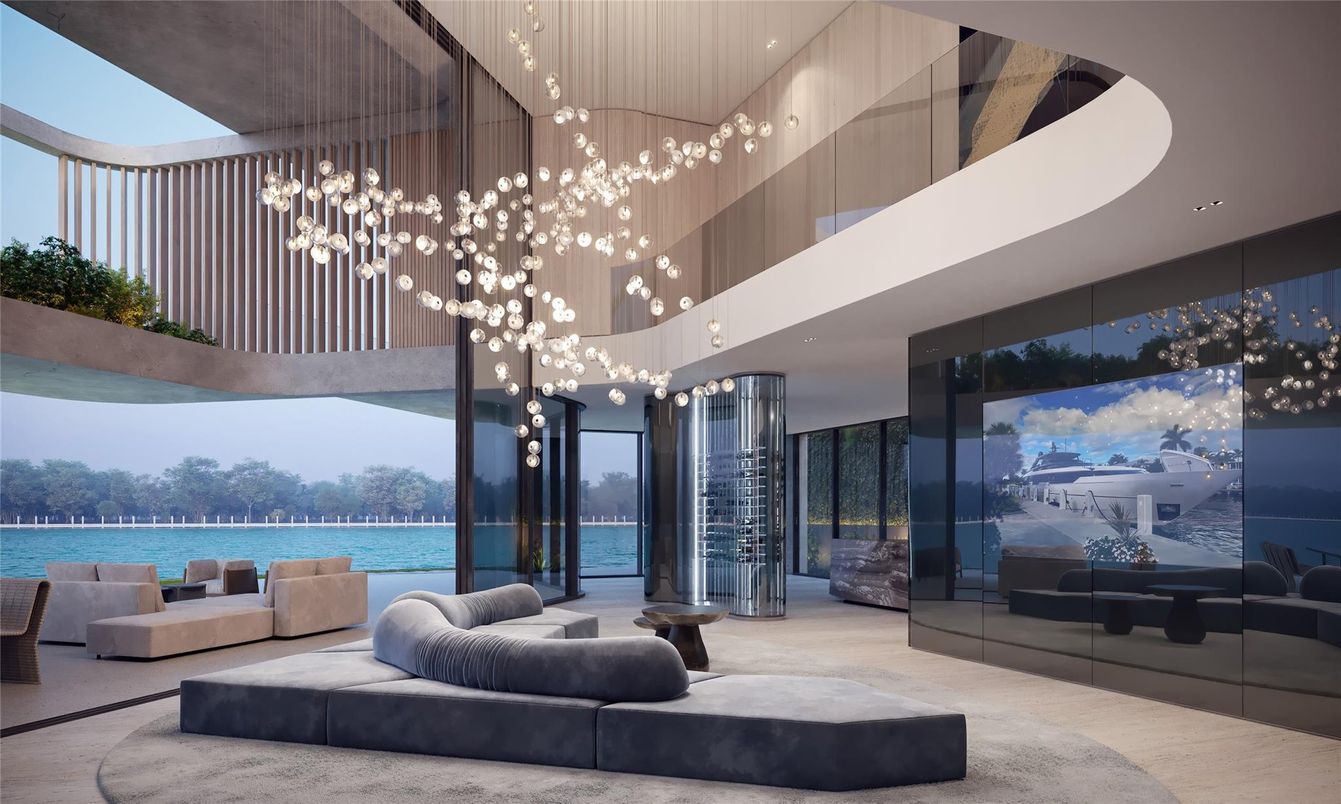 Interior, Living room, Pendant Lights, Water