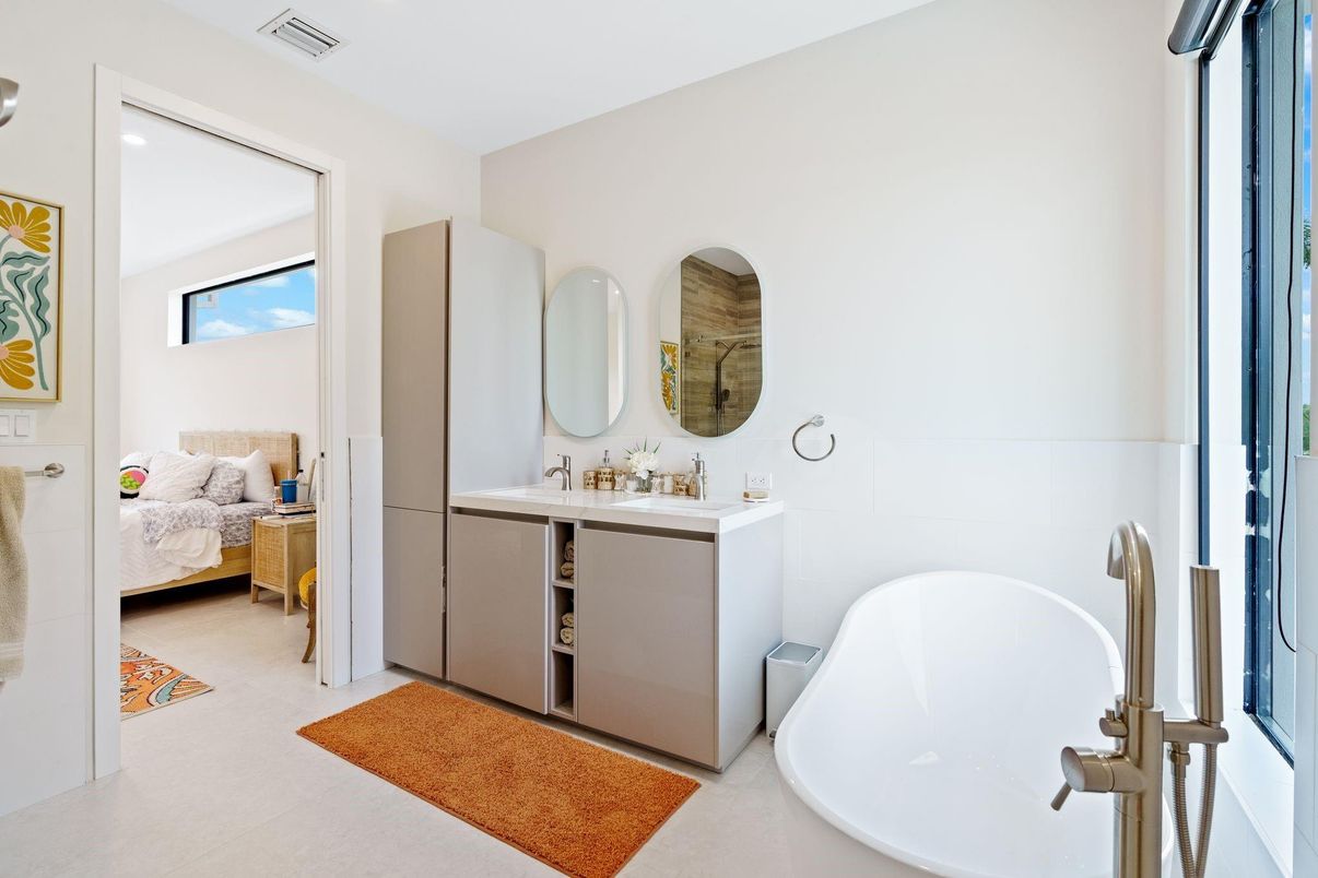 Bathroom, Bedroom, Dual Sink Vanities, Free Standing Baths, Interior
