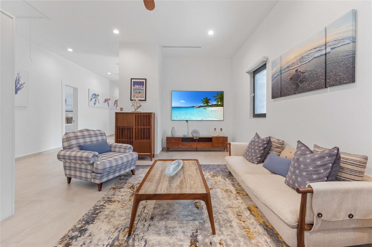 Interior, Living room, Recessed Lighting