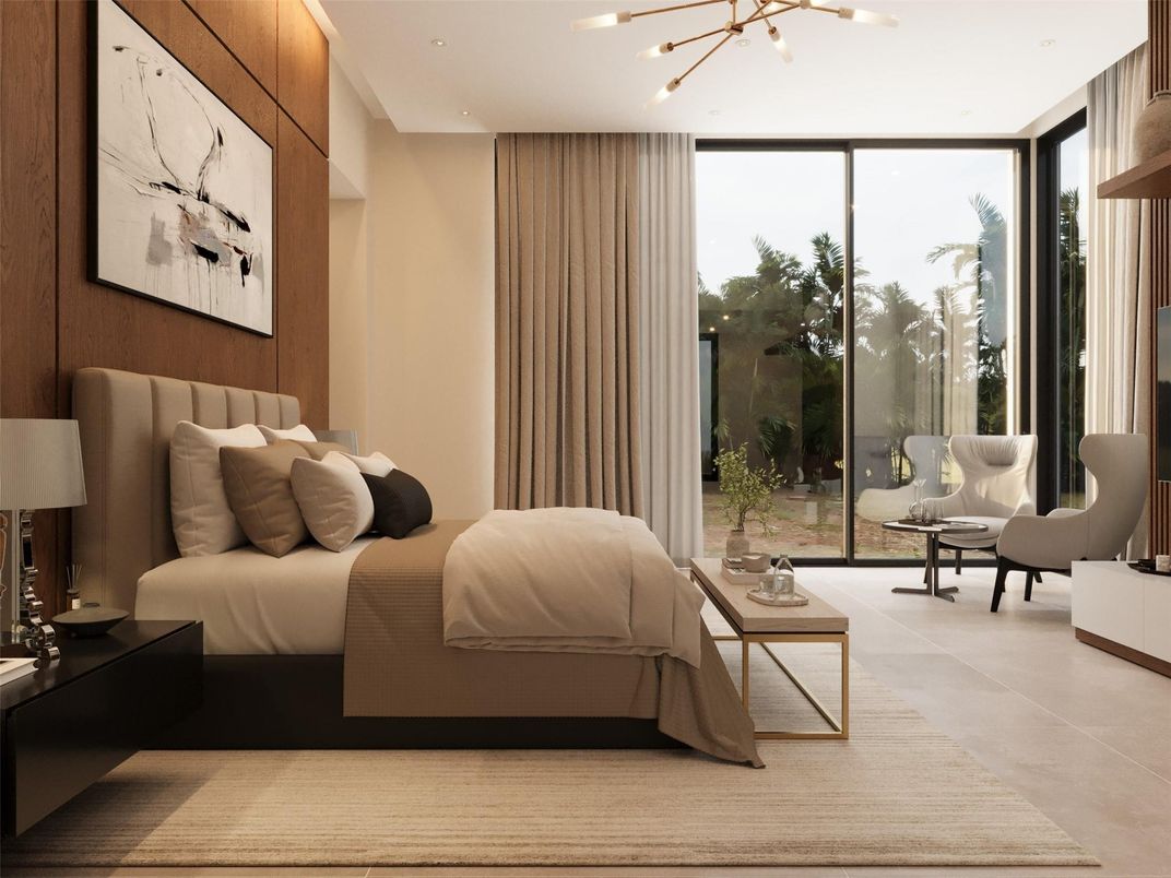 Bedroom, Interior, Pendant Lights