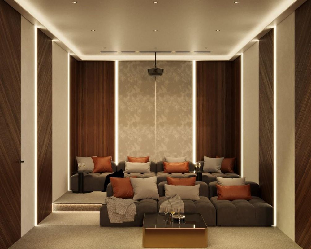 Interior, Recessed Lighting, Theatre Room