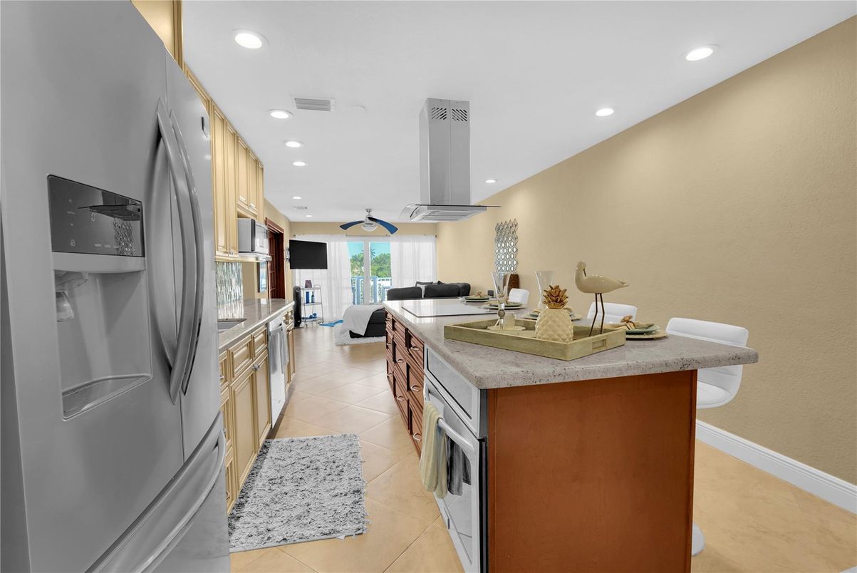 Interior, Kitchen, Living room, Recessed Lighting