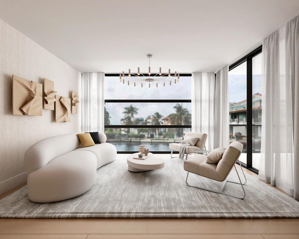 Interior, Living room, Pendant Lights, Water