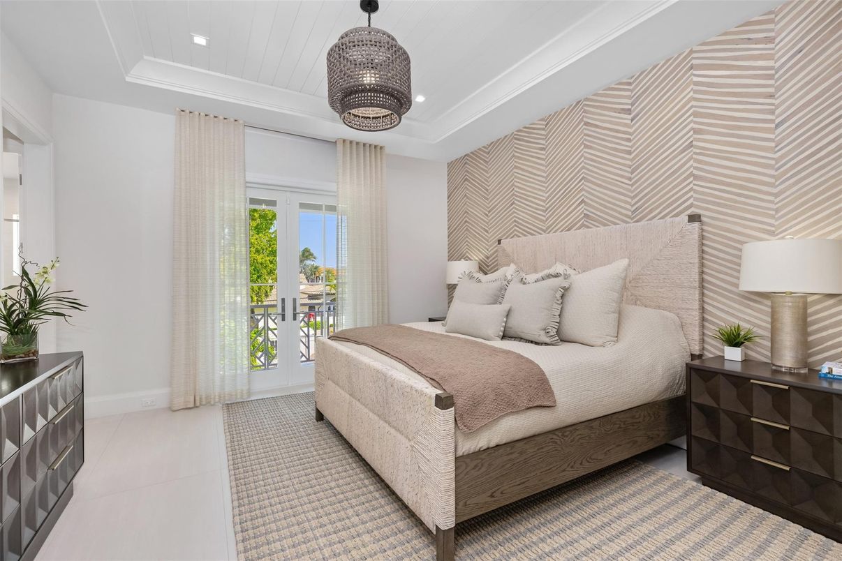 Bedroom, Interior, Pendant Lights, Recessed Lighting