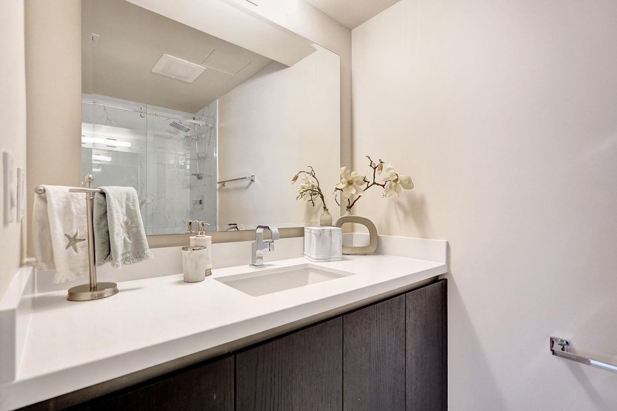 Bathroom, Dual Sink Vanities, Glass Shower, Interior