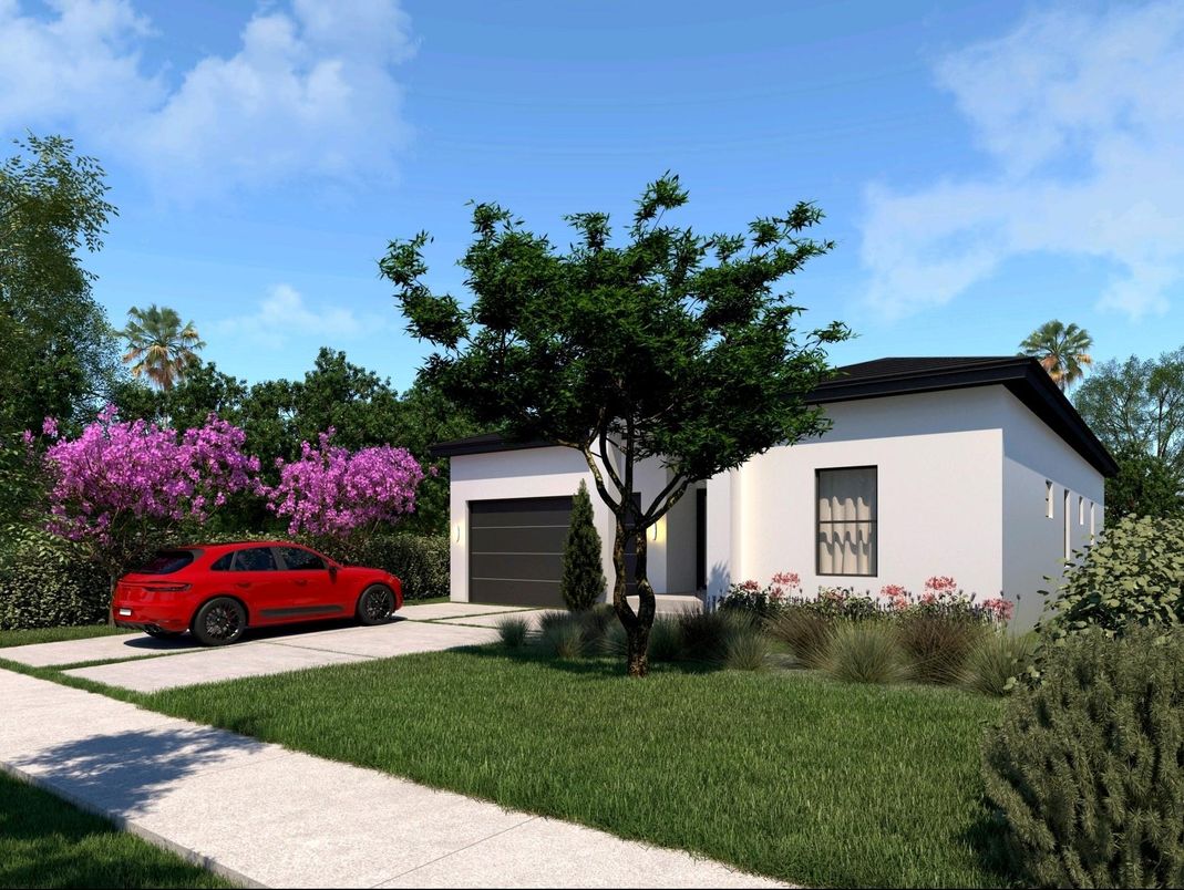 Attached, Exterior, Facade, Modern