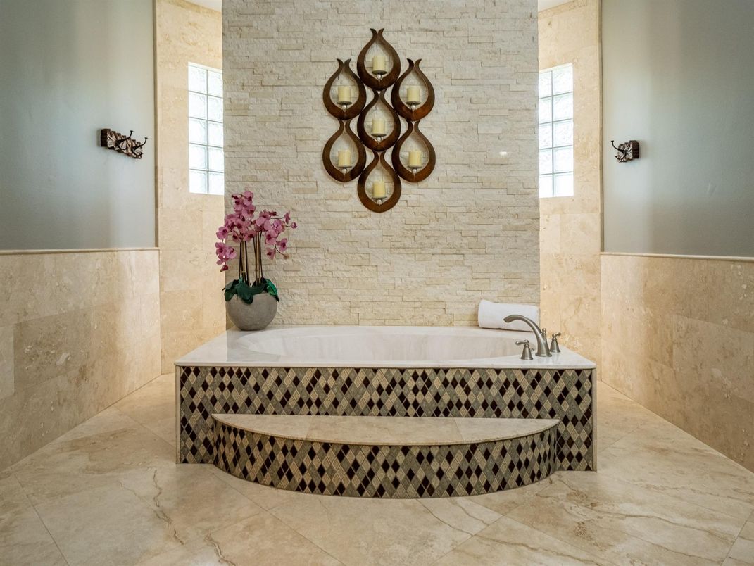 Bathroom, Interior, Stone Walls