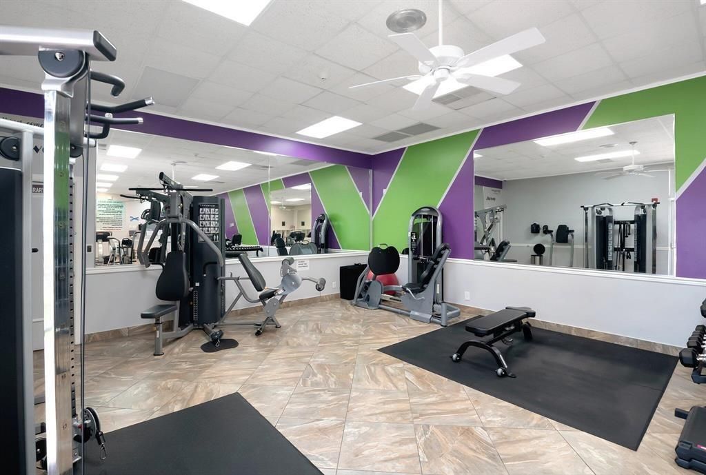 Fitness Equipment, Interior, Recessed Lighting