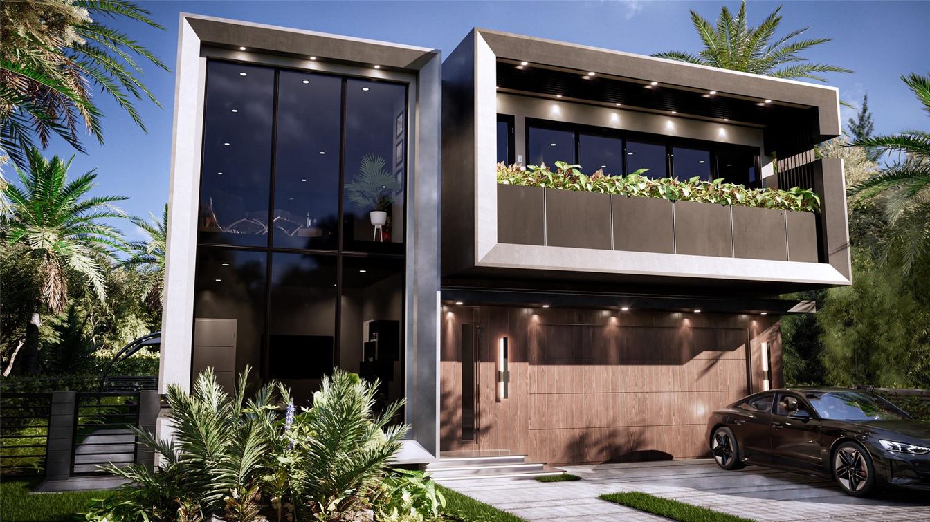 Attached, Exterior, Facade, Modern
