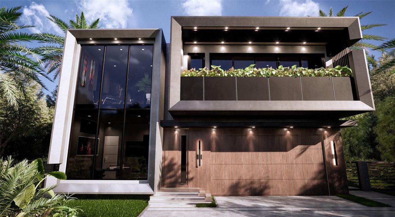 Attached, Exterior, Facade, Modern