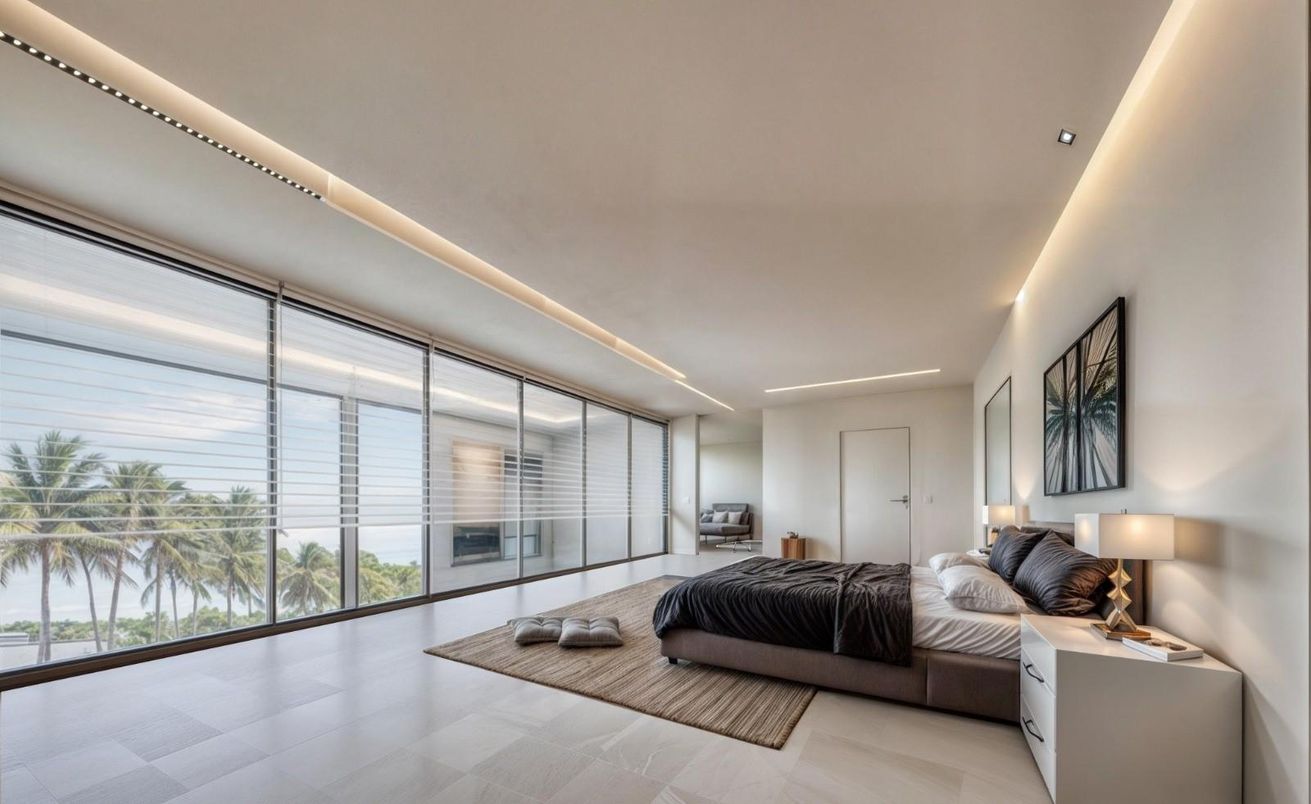 Bedroom, Interior, Recessed Lighting