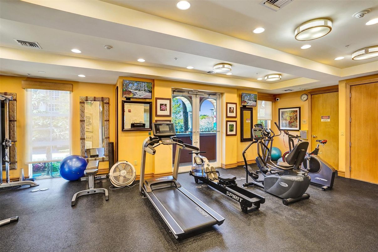 Fitness Equipment, Interior, Recessed Lighting