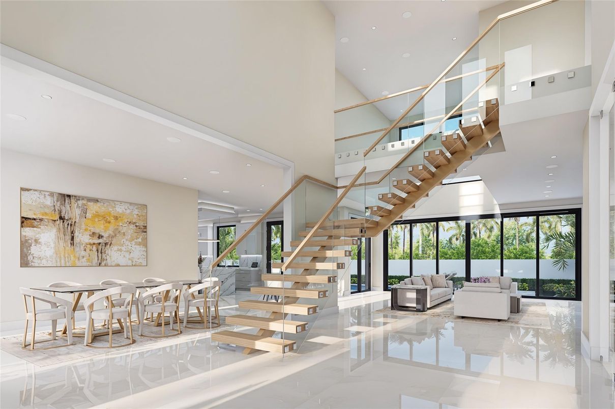 Dining room, Interior, Recessed Lighting