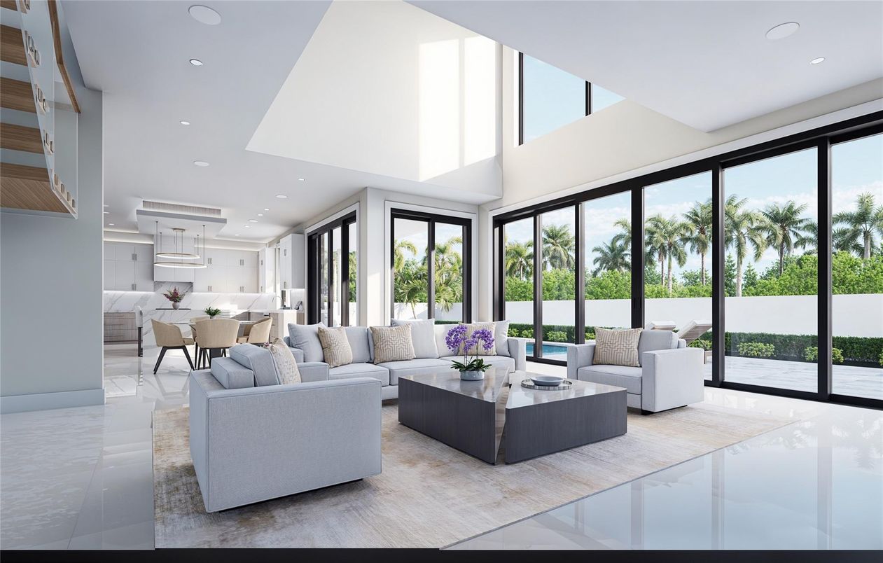Dining room, Interior, Kitchen, Living room, Recessed Lighting