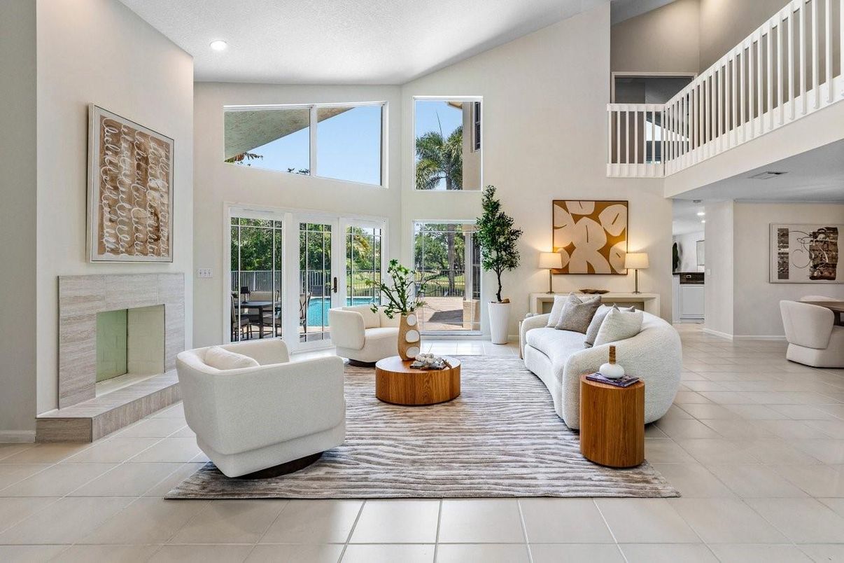 Fireplace, Interior, Living room, Recessed Lighting