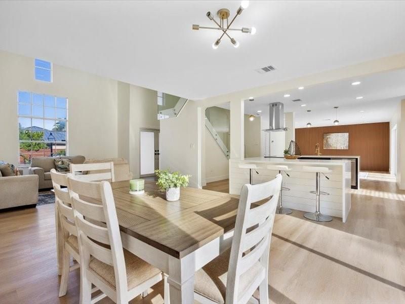 Dining room, Interior, Kitchen, Living room, Pendant Lights, Recessed Lighting, Wood Texture Flooring