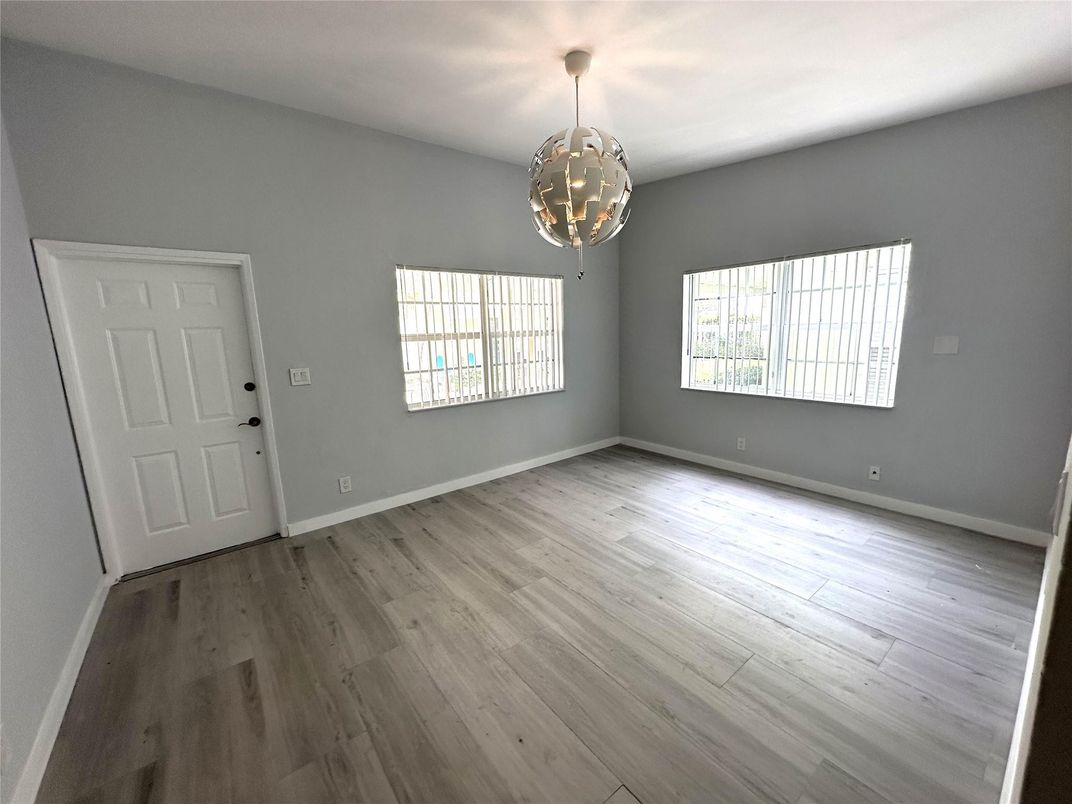 Empty room, Interior, Pendant Lights, Wood Texture Flooring